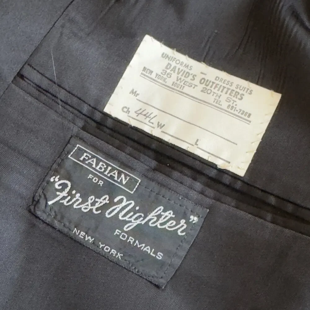 Vintage 1960s Shriners Lounge Tuxedo Blazer Smoking Dinner Jacket 40R, 44L